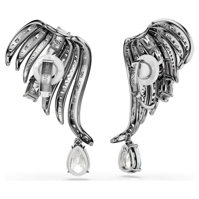 Συλλογή «The Vienna Collection» – Σκουλαρίκια τύπου «Ear Cuff» με μοτίβο φτερού, λευκά, με επίστρωση ρουθηνίου Συλλογή «The Vienna Collection» – Σκουλαρίκια τύπου «Ear Cuff» με μοτίβο φτερού, λευκά, με επίστρωση ρουθηνίου