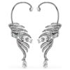 Συλλογή Vienna: Σκουλαρίκια τύπου «ear cuff» με φτερό, μεγάλα, λευκά, με επίστρωση ρουθηνίου Συλλογή Vienna: Σκουλαρίκια τύπου «ear cuff» με φτερό, μεγάλα, λευκά, με επίστρωση ρουθηνίου