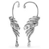 Συλλογή Vienna: Σκουλαρίκια τύπου «ear cuff» με φτερό, μεγάλα, λευκά, με επίστρωση ρουθηνίου Συλλογή Vienna: Σκουλαρίκια τύπου «ear cuff» με φτερό, μεγάλα, λευκά, με επίστρωση ρουθηνίου
