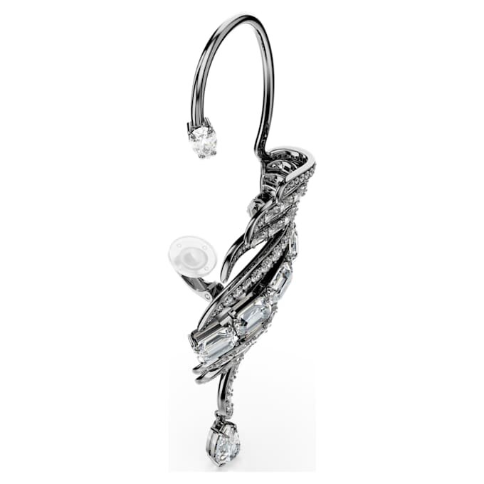Συλλογή Vienna: Σκουλαρίκια τύπου «ear cuff» με φτερό, μεγάλα, λευκά, με επίστρωση ρουθηνίου Συλλογή Vienna: Σκουλαρίκια τύπου «ear cuff» με φτερό, μεγάλα, λευκά, με επίστρωση ρουθηνίου