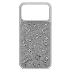 Θήκη για smartphone με κρύσταλλα flat back, iPhone® 17 Pro Max, ασημί απόχρωση
