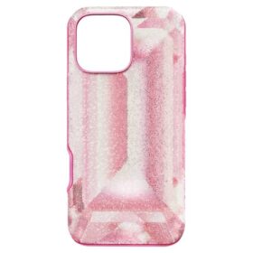 Θήκη για smartphone με μοτίβο κρυστάλλων, iPhone® 16 Pro Max, ροζ