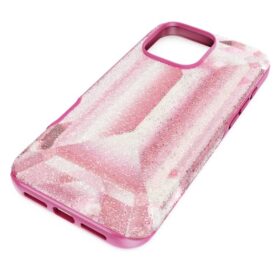 Θήκη για smartphone με μοτίβο κρυστάλλων, iPhone® 16 Pro Max, ροζ