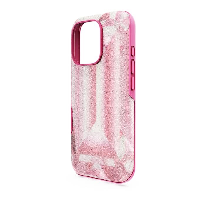 Θήκη για smartphone με μοτίβο κρυστάλλων, iPhone® 16 Pro, ροζ Θήκη για smartphone με μοτίβο κρυστάλλων, iPhone® 16 Pro, ροζ