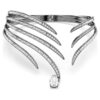 Το κολιέ τύπου choker «Feather» της συλλογής Vienna, λευκό, με επίστρωση ρουθηνίου Το κολιέ τύπου choker «Feather» της συλλογής Vienna, λευκό, με επίστρωση ρουθηνίου