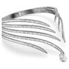 Το κολιέ τύπου choker «Feather» της συλλογής Vienna, λευκό, με επίστρωση ρουθηνίου Το κολιέ τύπου choker «Feather» της συλλογής Vienna, λευκό, με επίστρωση ρουθηνίου