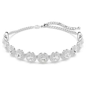 Una Angelic Choker Λευκό, με επίστρωση ροδίου