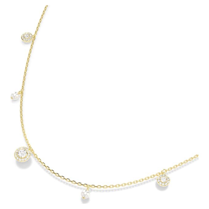 Una Angelic Strandage Crystal Pearl, στρογγυλή κοπή, λευκό, επιχρυσωμένο Una Angelic Strandage Crystal Pearl, στρογγυλή κοπή, λευκό, επιχρυσωμένο