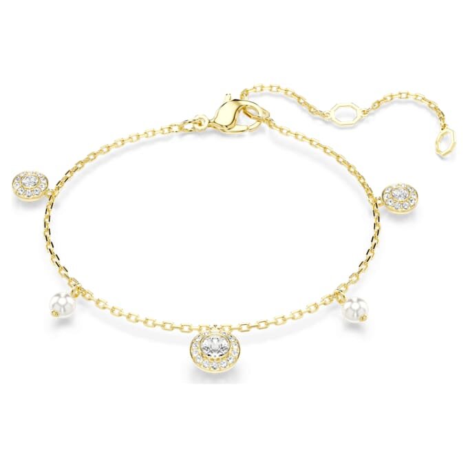Una Angelic Strandage Crystal Pearl, στρογγυλή κοπή, λευκό, επιχρυσωμένο Una Angelic Strandage Crystal Pearl, στρογγυλή κοπή, λευκό, επιχρυσωμένο