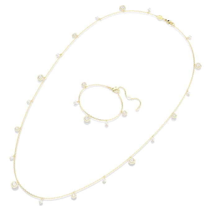 Una Angelic Strandage Crystal Pearl, στρογγυλή κοπή, λευκό, επιχρυσωμένο Una Angelic Strandage Crystal Pearl, στρογγυλή κοπή, λευκό, επιχρυσωμένο