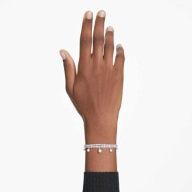 Βραχιόλι Ariana Grande X Swarovski με κρυστάλλινα μαργαριτάρια, στρογγυλή κοπή, λευκό, επιροδιωμένο Βραχιόλι Ariana Grande X Swarovski με κρυστάλλινα μαργαριτάρια, στρογγυλή κοπή, λευκό, επιροδιωμένο