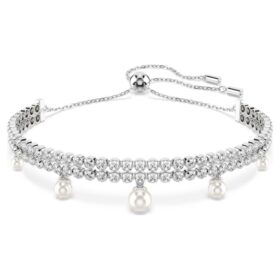 Βραχιόλι Ariana Grande X Swarovski με κρυστάλλινα μαργαριτάρια, στρογγυλή κοπή, λευκό, επιροδιωμένο Βραχιόλι Ariana Grande X Swarovski με κρυστάλλινα μαργαριτάρια, στρογγυλή κοπή, λευκό, επιροδιωμένο