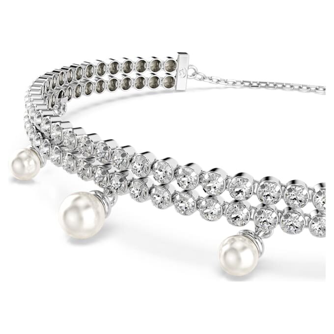 Βραχιόλι Ariana Grande X Swarovski με κρυστάλλινα μαργαριτάρια, στρογγυλή κοπή, λευκό, επιροδιωμένο Βραχιόλι Ariana Grande X Swarovski με κρυστάλλινα μαργαριτάρια, στρογγυλή κοπή, λευκό, επιροδιωμένο