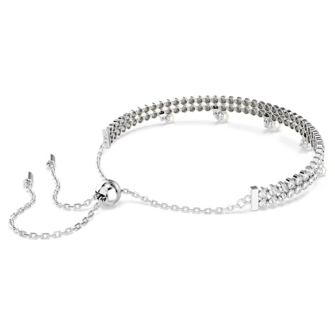 Βραχιόλι Ariana Grande X Swarovski με κρυστάλλινα μαργαριτάρια, στρογγυλή κοπή, λευκό, επιροδιωμένο Βραχιόλι Ariana Grande X Swarovski με κρυστάλλινα μαργαριτάρια, στρογγυλή κοπή, λευκό, επιροδιωμένο
