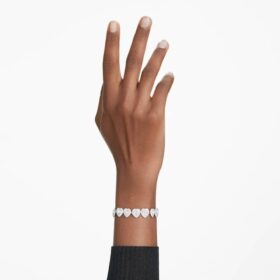 Βραχιόλια Ariana Grande X Swarovski με μικτή κοπή, καρδιά, λευκό, επιροδιωμένο Βραχιόλια Ariana Grande X Swarovski με μικτή κοπή, καρδιά, λευκό, επιροδιωμένο
