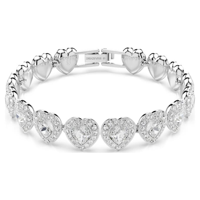 Βραχιόλια Ariana Grande X Swarovski με μικτή κοπή, καρδιά, λευκό, επιροδιωμένο Βραχιόλια Ariana Grande X Swarovski με μικτή κοπή, καρδιά, λευκό, επιροδιωμένο