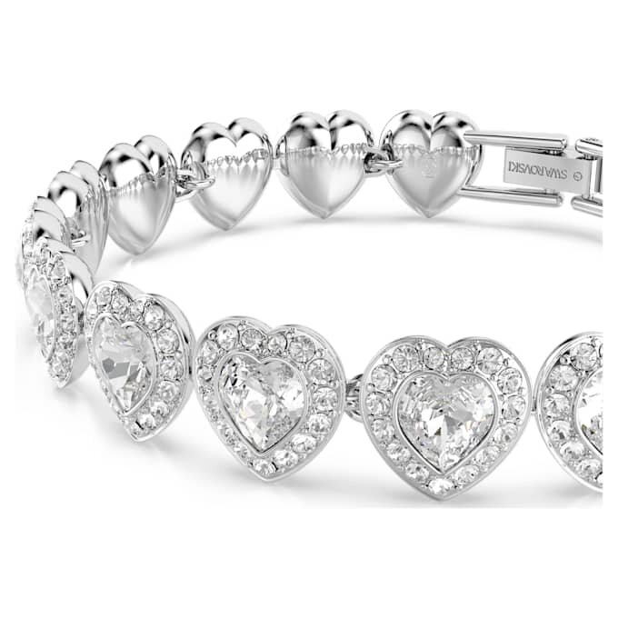 Βραχιόλια Ariana Grande X Swarovski με μικτή κοπή, καρδιά, λευκό, επιροδιωμένο Βραχιόλια Ariana Grande X Swarovski με μικτή κοπή, καρδιά, λευκό, επιροδιωμένο